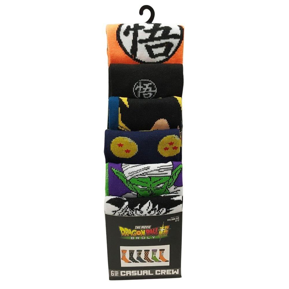 Dragon Ball Z Broly Casual Crew Socks - 6 Pairs